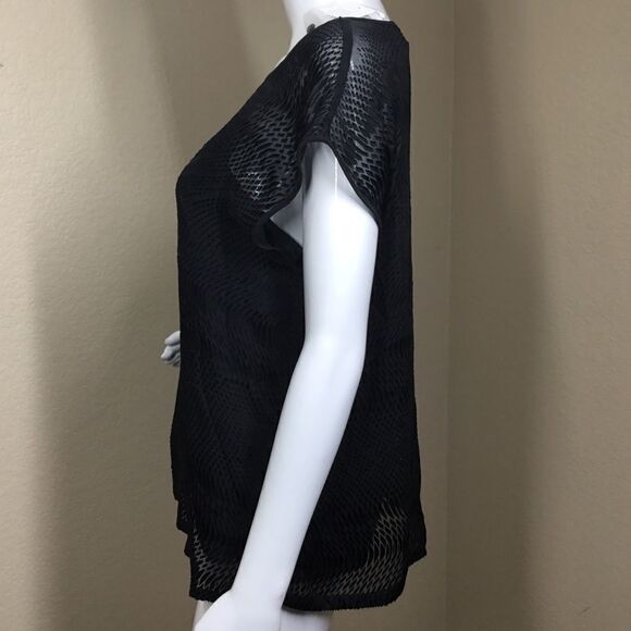 New Eileen Fisher Black Textured Sleeveless Top C2 - Picture 4 of 8
